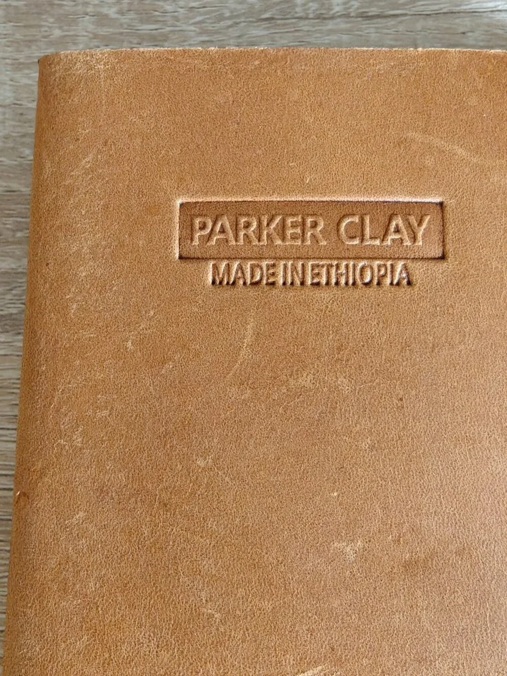 Parker Clay Addis Full-Grain Leather Passport Wallet Travel Rust Brown